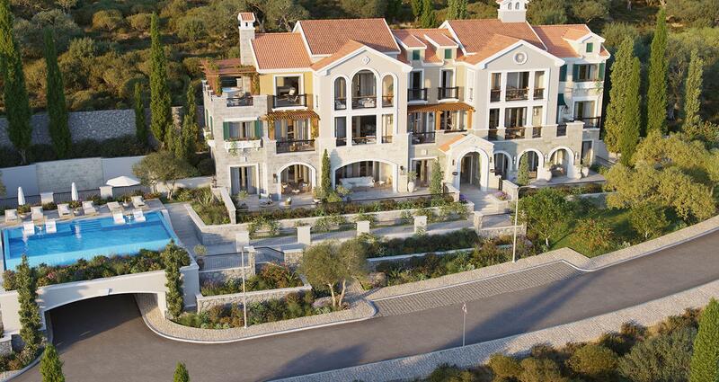 Horizon building with infinity pool and landscaped gardens