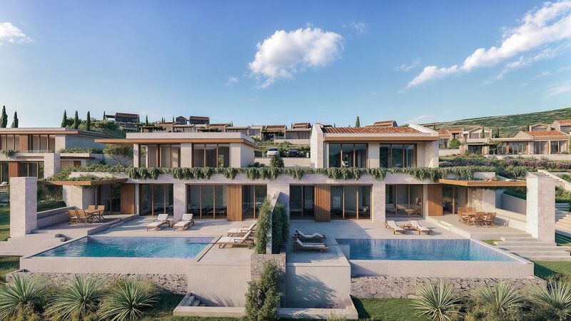 Botanika Townhouses rear view with private pools