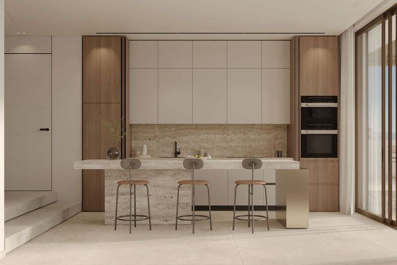 Botanika Townhouse kitchen with stone island
